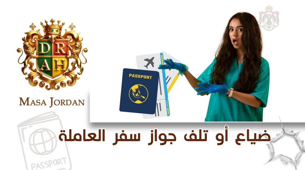 ضياع أو تلف جواز سفر العاملة